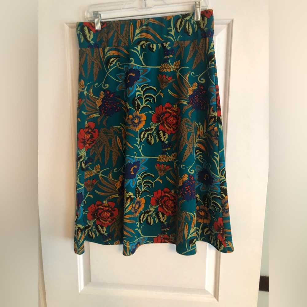 Midi emerald floral skirt from ModCloth